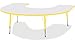 Jonti-Craft Berries 6445JCE007 Horseshoe Activity Table, E-Height (15"-24" Adjustable Height), 66" x 60", Gray/Yellow/Gray
