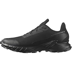 SALOMON Alphacross 5 Gore-tex, Zapatos de senderis...: Zapatilla de trail versátil e impermeable para carreras activas o aventuras espontáneas Conexión optimizada con el terreno gracias a una goma Contagrip adherente y geometría de tacos diseñada especialmente para proporcionar adecuado adhesión y evacua...