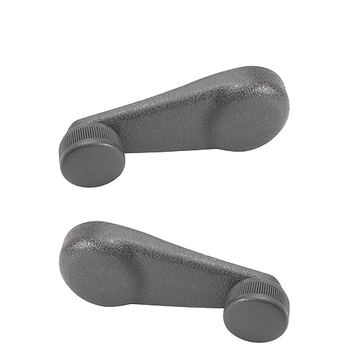 Wajir Front Rear Window Crank Handle Gray Pair 2 Piece for Isuzu NPR/NPR-HD/NQR/NRR/Trooper|GMC W3500/W4500/W5500/W5500HD Forward|Chevy W3500/W4500/W5500/W5500HD Tiltmaster WJR1439