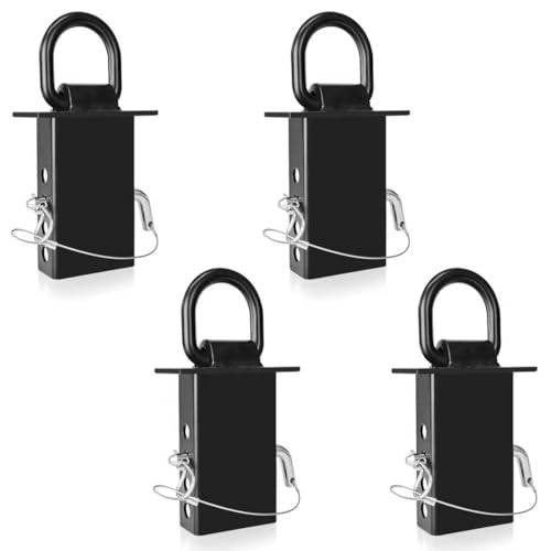Stake Pocket D Ring for Trailer 1/2 Hitch Pin 4 Holes 18 000lbs Heavy Duty D-Ring Removable Tie Downs for for Utility Trailers Flatbed Trucks (4Packs)