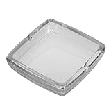 Spacieux et pratique : ce cendrier en verre noir de 10 x 10 cm offre un grand récipient pour les cendres de cigares et de cigarettes, permettant une utilisation prolongée lors de fêtes ou au bureau. cendrier d'extérieur élégant