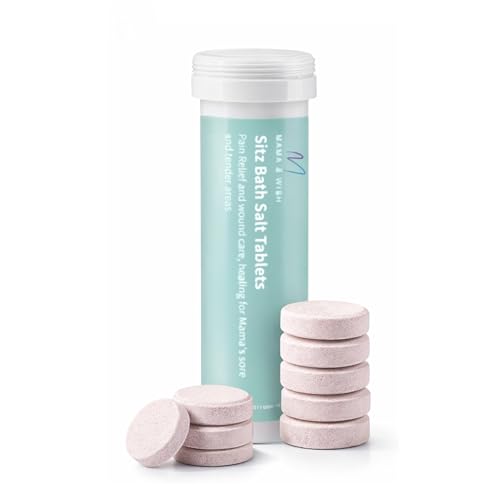 Image of Sitz Bath Salt Tablets for Postpartum Care | Postpartum Essentials Pack of 10 Sitz Bath for Postpartum Care | Postpartum and Hemorrhoids Recovery | Natural Salts & Minerals Postpartum Bath Soak