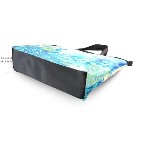 Image of Women Turtle Tote Bag Polyester Handbag Zippered Tote Bag Turtle Tote Purses,Summer Beach Tote Bag