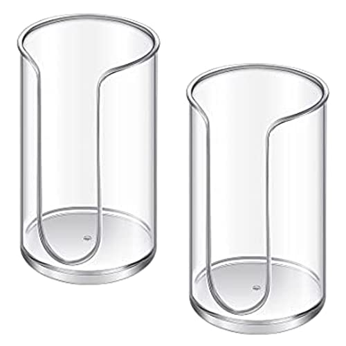2 Pack Disposable Bathroom Paper Cup Dispenser, Small Plastic Compact Cup Plastic Dispenser Cup Holder For Bathroom Vanity Countertops Makeup Table Powder Room Bathroom Guest For 3 Oz Mouthwash Cups #TOP6