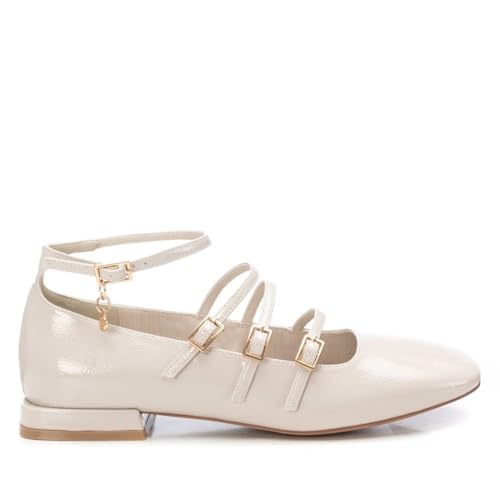 XTI - Bailarinas Mujer Beige - Calzado Cómodo y Versátil - Moda Casual - Modelo 14379101 (Talla 39)