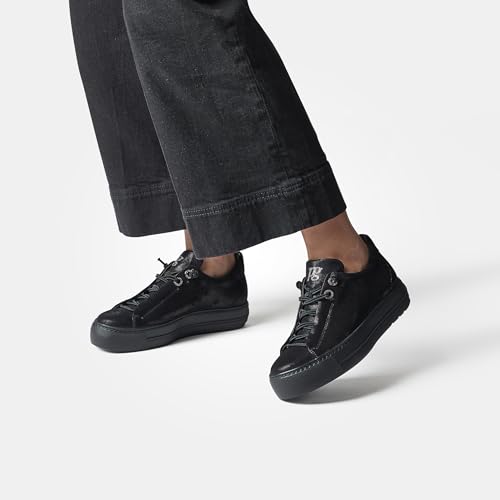 Paul Green Damen Low-Top Sneaker - Turnschuhe mit Komfort-Eva-Sohle - Damenschuhe - Alltag & Büro Sneaker Damen - Schwarz 07x – Ansicht 2