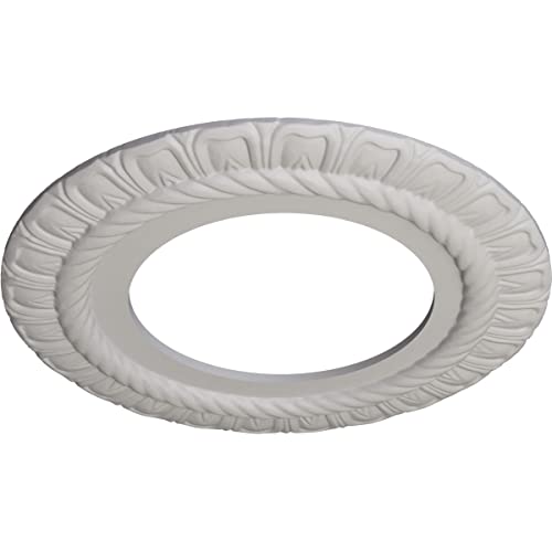 Image of Ekena Millwork Claremont Hand-Painted Ceiling Medallion, Ultra Pure White