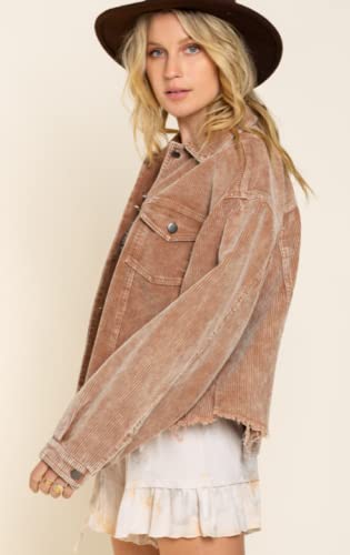 POL Clothing vintage cordury Jacket with raw edge3