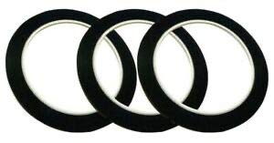 1/8'' Black Glossy Tape (3 Pack) Dry Erase Board Tape Whiteboard Thin Tape Lines Hobby Graphic Chart Line Grid Marking Tape,