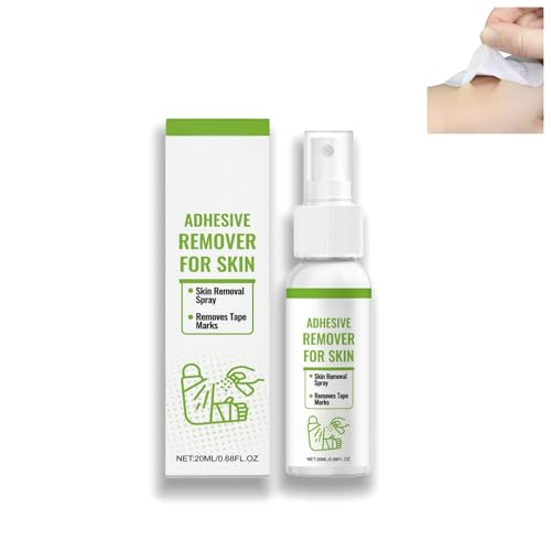 Gentle Adhesive Remover Spray for Skin Care Plaster & Sticker Residue - Quickly Dissolves Glue Residue-Free Remover for Tape & Plasters Easy Removal No Mess Formula 20ML Portable Bottle