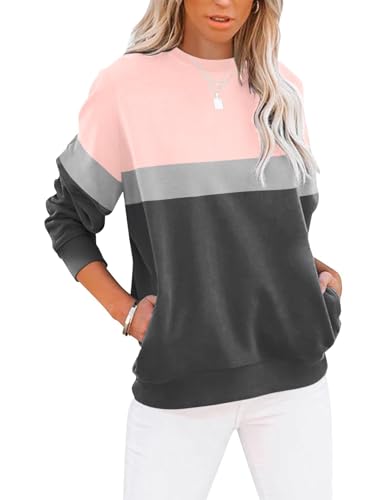 Cuptacc Sudadera Mujer sin Capucha Camiseta Mujer Cuello Redondo ...