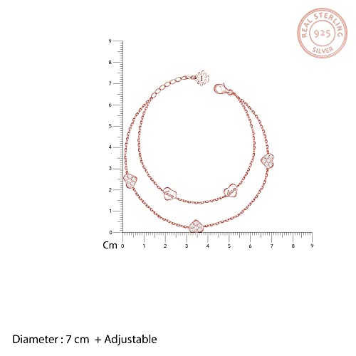 GIVA 925 Silver Rose Gold Love Bracelet, Adjustable | Gifts for Girlfriend, Gifts for Women & Girls| With Certificate of Authenticity and 925 Stamp... - Image 5