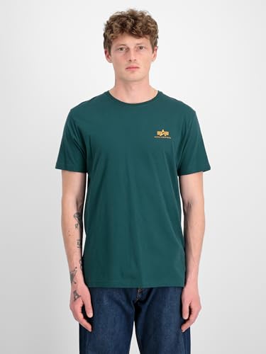 Alpha Industries Herren Backprint T, Force Green, M – Ansicht 6
