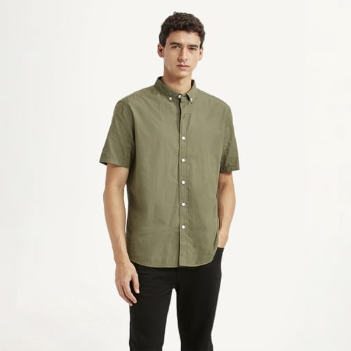 Image of Levi's Men's Cotton Solid Slim Fit Shirt