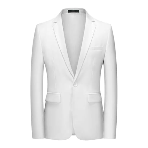 Men's Four Seasons Business Casual Slim Fit Solid Color Wedding Single-Breasted Suit Jacket3