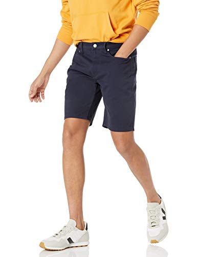 Amazon Essentials Men's Straight-Fit 7" Inseam Stretch 5-Pocket Twill Shorts, Midnight Blue, 36 - image 1