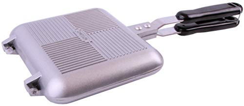 Toastie Maker - Camping Sandwich Toaster Grill - für Gaskocher - Antihaft Beschichtung - Aluminium - ideal für Angeln und Camping