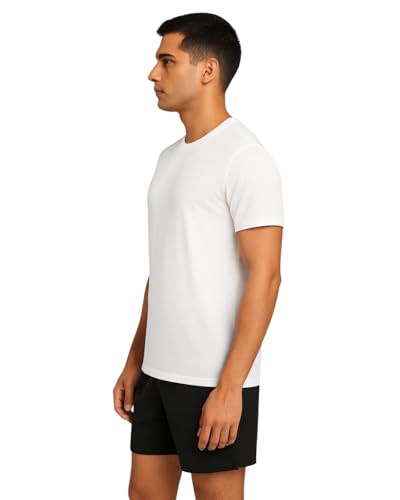 Image of Hangout Hub Men's Plain Tshirt | Solid |Dry Fit|| 100% Polyester 140 GSM |Regular Fit Tees |Teegar| Round Neck | Half Sleeves |Tshirts Pack of 1