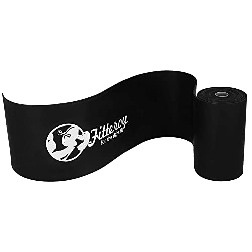 Wide Floss Bands for Muscle Compression, Flossing, Mobility and WOD Recovery Extra Wide 4 Inch Band -Black