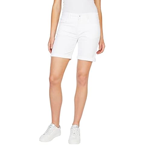Pepe Jeans Damen Poppy Shorts, Weiß (Denim-ta8), 27W Cover