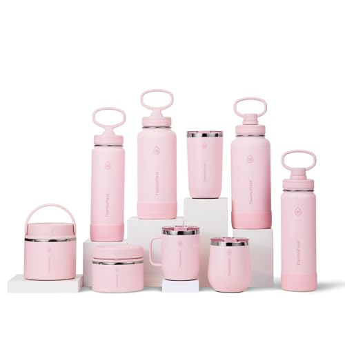 Image of ThermoFlask Insulated Food Jar with Leakproof Lid (20 oz, Blush) - Stainless Steel Food Containers for Hot & Cold Meals, Lunch, Soup & Snacks