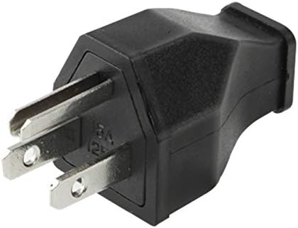 (4xPCS) Straight Blade Plug, Male Female Replacement Plug,3-Wire Male Extension Cord Replacement Electrical Plugs End, 15 Amp 125 Volt,Black