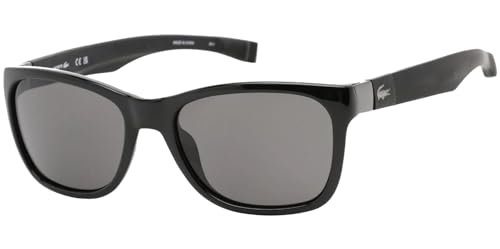 Lacoste Wayfarer Style Sunglasses in Matte Black 54 Grey