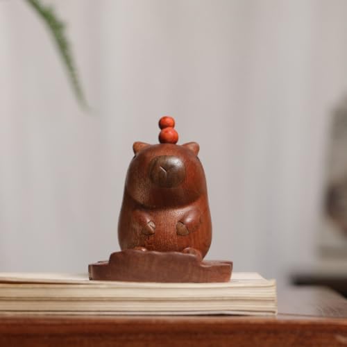 Support de téléphone Capybara en bois et figurine de bureau - 6