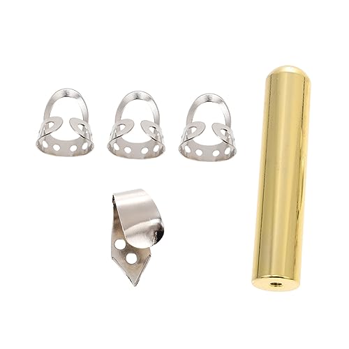 Yardwe 80mm Round Tip Guitar Slide Stick Set of 5 Stainless Steel Slides for Guitar Lovers