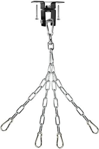 Yes4All SNGY Punching Bag Hangers, Black, silver, Ceiling Hook Suspension for Punching bag Yoga, Chair, Boxing Bag, MMA