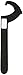 Wright Tool 9644 Adjustable Pin Spanner Wrench with Black Industrial Finish, 2" to 4-3/4" Capacity Range