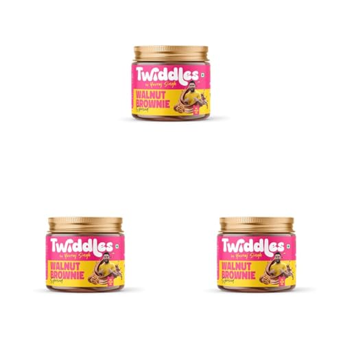 Image of Twiddles by Yuvraj Singh Walnut Brownie Chocolate Spread, 100 G (Crunchy) - Made with 50% California Walnuts, Almonds & Seeds |14 G Protein | Goodness of Millets | 70% Less Sugar | No Palm Oil