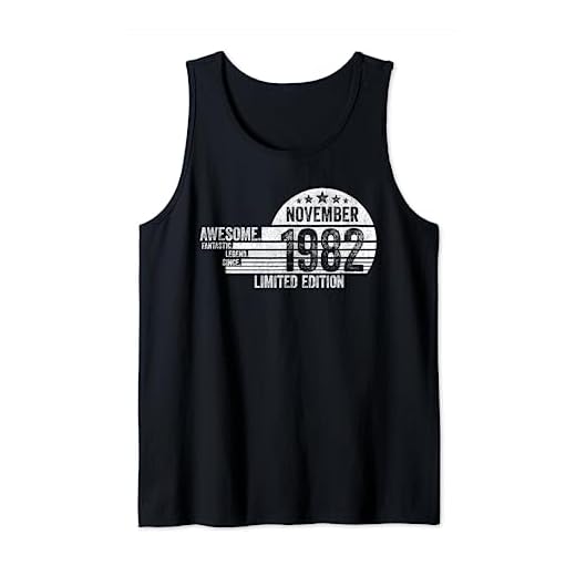 Regalo De Cumpleaños, Impresionante Desde Noviembre 1982 Camiseta sin Mangas