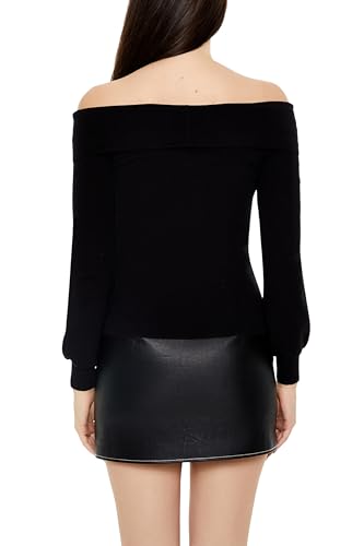 Image of Forever 21 Women's Fitted Off-The-Shoulder Sweater