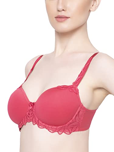 Image of Triumph Modern Finesse Bra For Women Wired Padded Spacer Cup Bra Seamless Breathable T-Shirt Bra Elegant Embroidery Full Coverage Lingerie Innovative Big Cup Support Pack Of 1