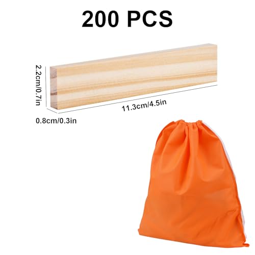 NiToy 200 Stück Holzbausteine, Kreative Montessori STEM Bauklötze aus Natur Kiefernholz, Sensorisches Spielzeug für Kinder, Bildungs-Lernspielzeug ab 1 Jahr, 3D Raumstapelspiele für Jungen und Mädchen