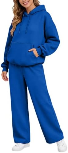SamLng Winter Travel Outfits for Women Long Sleeve Hoodie Sweatsuit Baggy Athlet