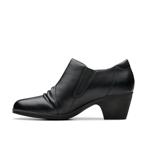 Clarks Women's Emily2 Braley Pump, Black Leather, 7.5 Narrow3