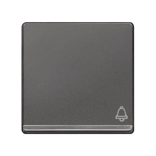Tecla símbolo campana cromo en carbono | Siemens Delta MIRO 5TG62705CC10