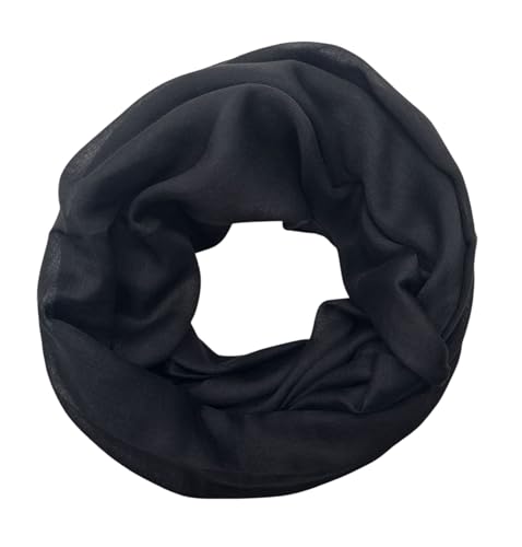 zarolo Damen Loop Schal Unifarben, leichter dünner Schlauchschal, Damen Halstuch Unifarben, Rundschal einfarbig aus leichet Viskose