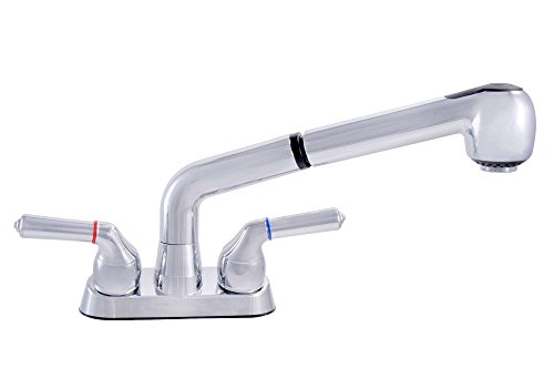 LDR 012 52445CP Exquisite Laundry Faucet, Pull-out Spout, Lifetime Plastic, Chrome