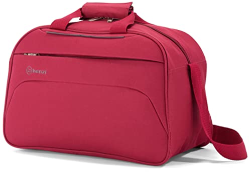 Benzi Bolsa de Viaje 40 x 25 x 20 cm Tamaño Equipaje de Mano Ryanair y Vueling (5566 Granate)