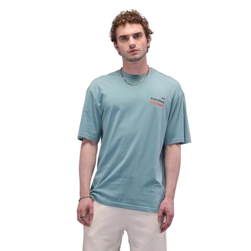 Image of WROGN Men's 100% Cotton T-Shirt | Graphic Print | Oversized Fit