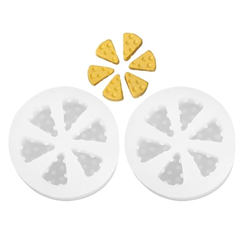 IMIKEYA Stampi in silicone per pasticceria a forma di formaggio 2 pezzi, di piccole dimensioni, stampo per fondente e torta, adatto per cioccolato, candele e fai da te, utensili da cucina