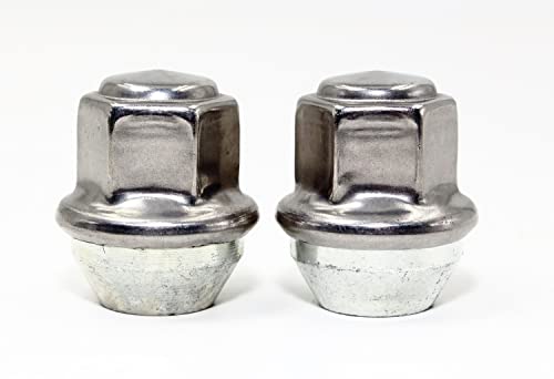 Set of 20 Veritek 12x1.5mm 3/4 19mm Hex 1.25 Inch 31.75mm Length Stainless Steel OEM Factory Style Large Acorn Seat Lug Nuts for Ford Focus Fusion Escape Lincoln MKC MKZ Factory Wheels