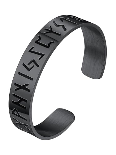 Bracelet Manchette Runique Nordique pour Homme Idéal au Quotidien ou en Soirée
