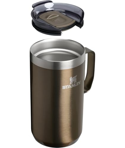 Image of STANLEY Everyday Camp Mug 24oz | Drink Through Lid | Cup for Coffee, Tea and Drinks | Insulated Stainless Steel Coffee Mug | BPA-Free | Gunshine Metal