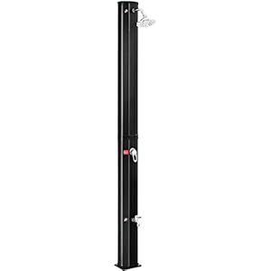 COSTWAY 35L Zonne-energie buitendouche 220cm met voet, zonnedouche, verstelbare douchekop en kraan, zwembad tuin…