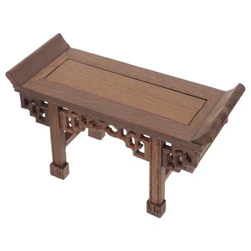 DIYEAH Soporte de Madera para Planta con Diseño Chino Base de Exhibición para Jarrones y Macetas Pedestal Decorativo para Hogar y Oficina para Centros de Mesa y Exposición de Flores