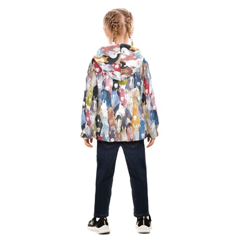 Aslsiy Girls Fleece Jacket Toddler Hooded Coat Kids Zig Up Hoodie Kids Outerwear 3-10T2